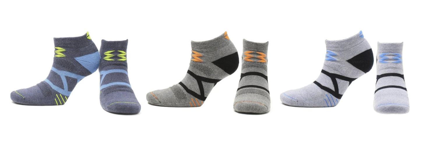 Socquettes Sans Couture Coton Écologique - Gris, Bleu Marine, Noir (3 paires)