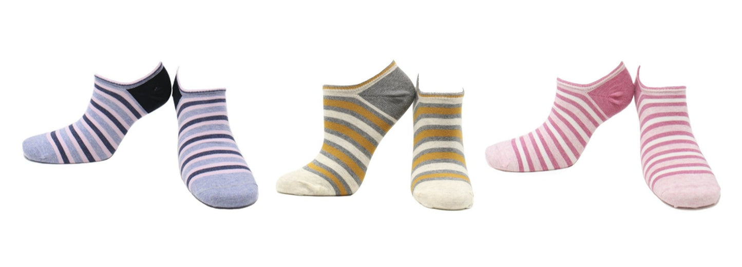 Seamless Invisible Socks in Eco-friendly Certified Cotton (3 pairs)