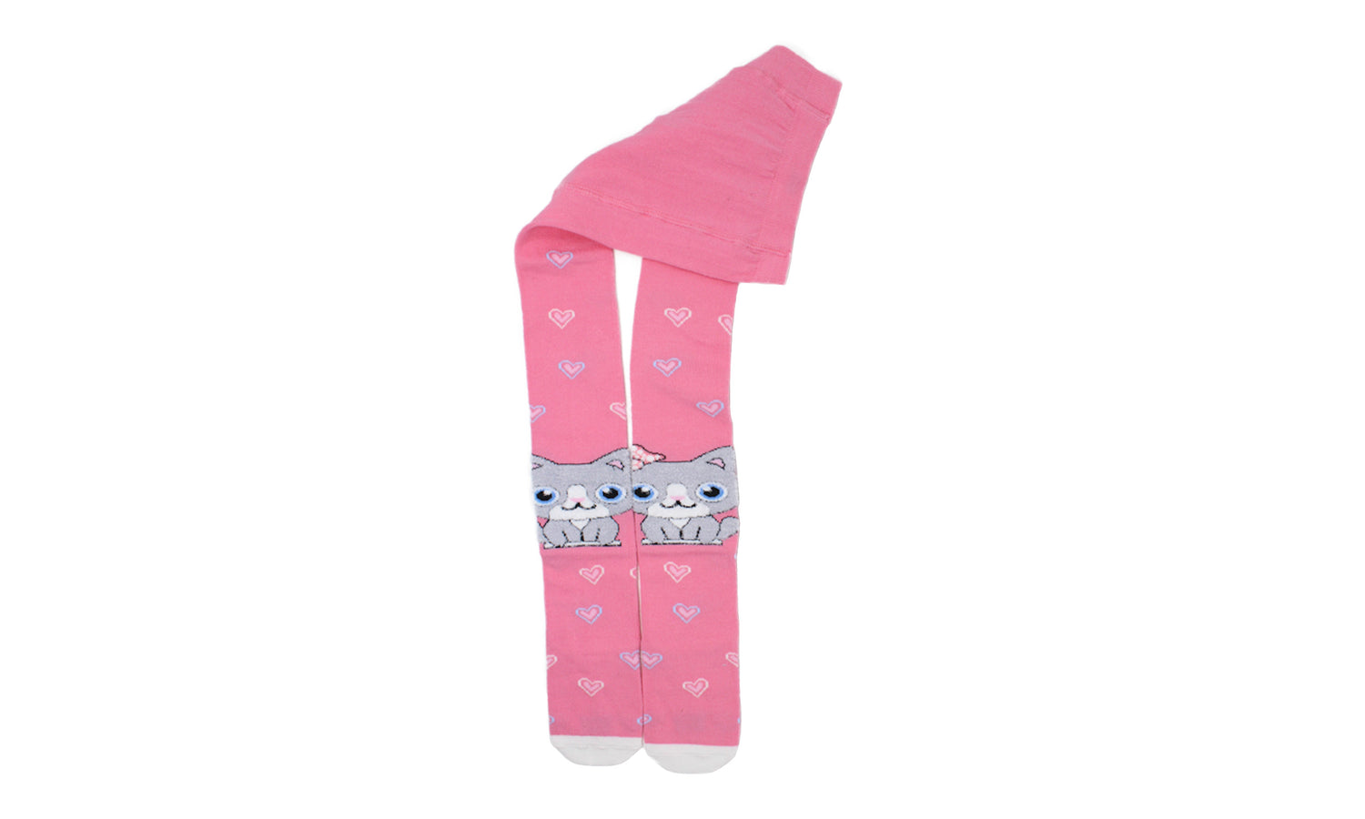REF 39409B - Collant Fille Duo Rose en Coton Peigné