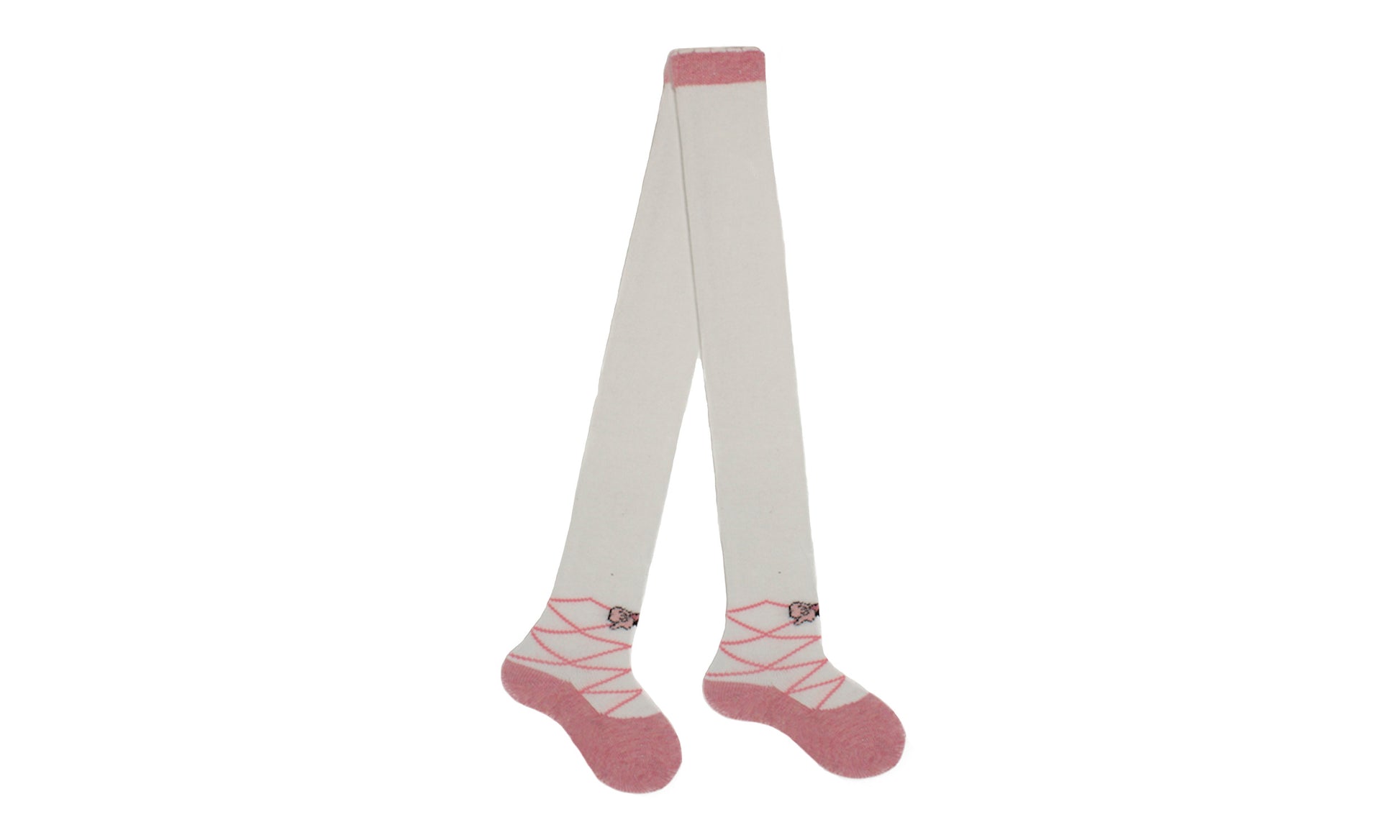 REF 39604B - Collant Bébé Fille Ballerines Beige en Coton Peigné
