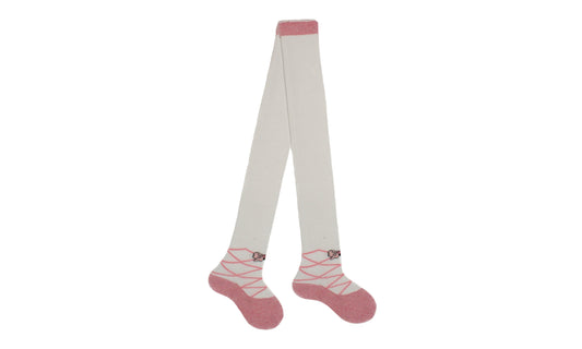 REF 39604B - Collant Bébé Fille Ballerines Beige en Coton Peigné