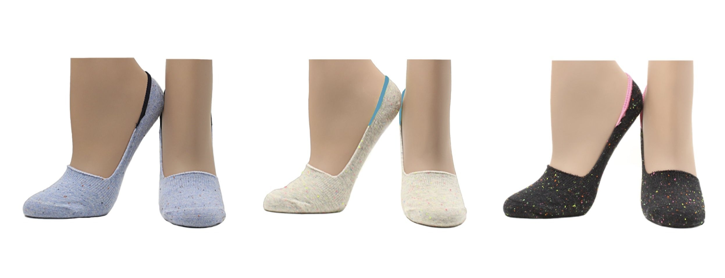 Chaussettes Super Invisibles Femme Sans Couture Dripping en Coton Peigné (3  paires) – Kolibri Socks