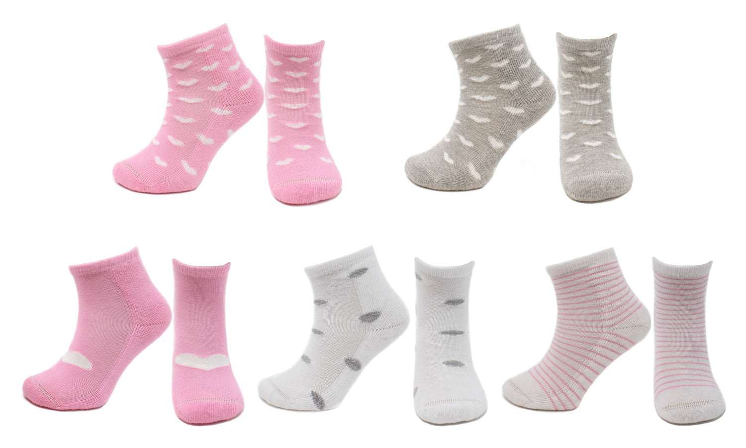 Chaussettes Bébé Fille Sans Couture en Coton Peigné (5 paires) – Kolibri  Socks