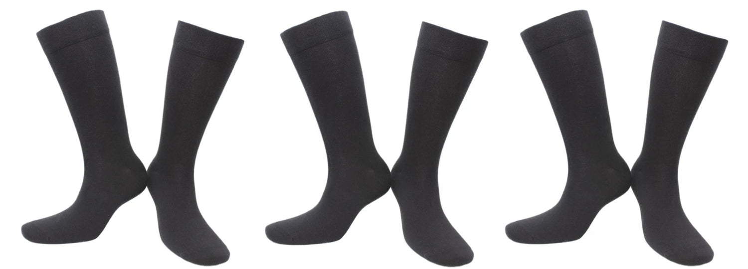 REF 39102B - Chaussette Sans Couture Modal Homme Unies Noir (3 paires)