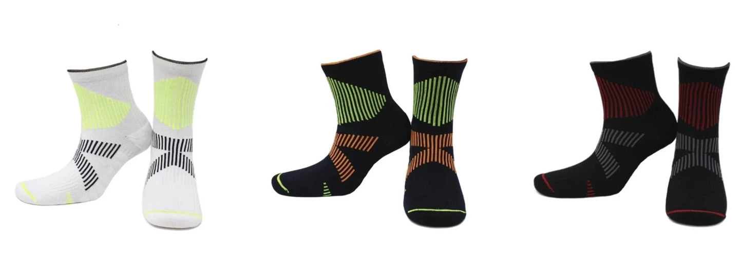 REF 39109 - Chaussettes Bambou Sans Couture Blanc Noir (3 paires)