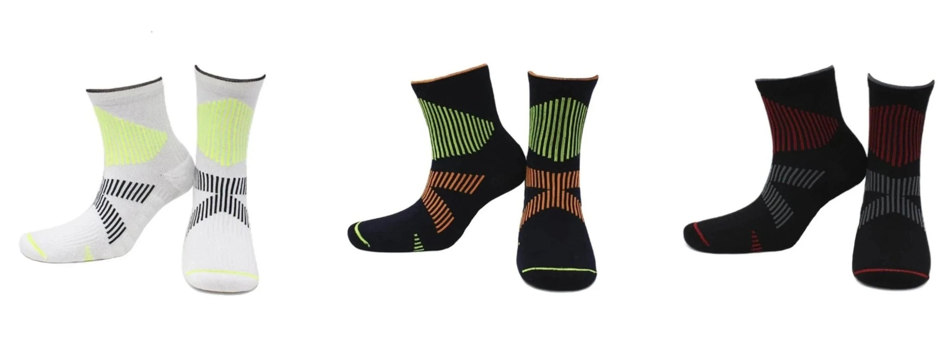 REF 39109 - Chaussettes Bambou Sans Couture Blanc Noir (3 paires)