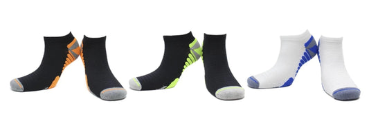 REF 39114 - Socquettes Chaussettes Cyclisme Technique Homme Sans Couture en Microfibre Noir Blanc (3 paires)