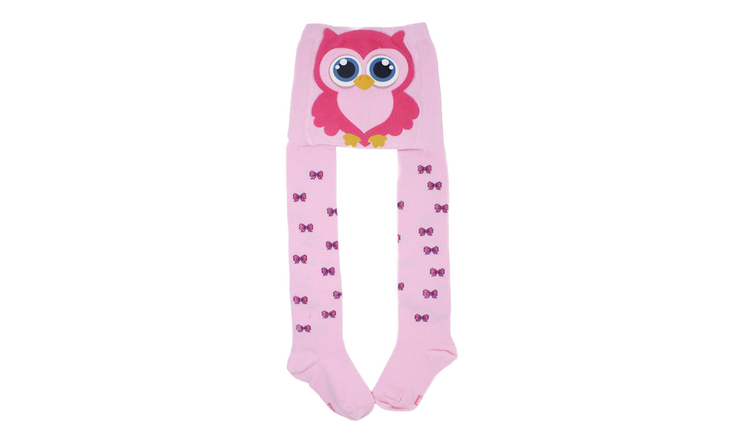 Tights 4D Owl Pink in Eco-friendly Certified Cotton