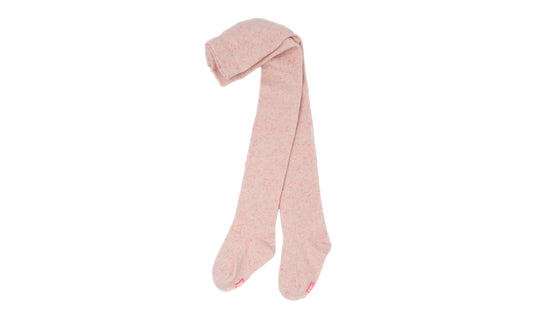 REF 39602C - Collant Bébé Fille Dripping Rose en Coton Peigné